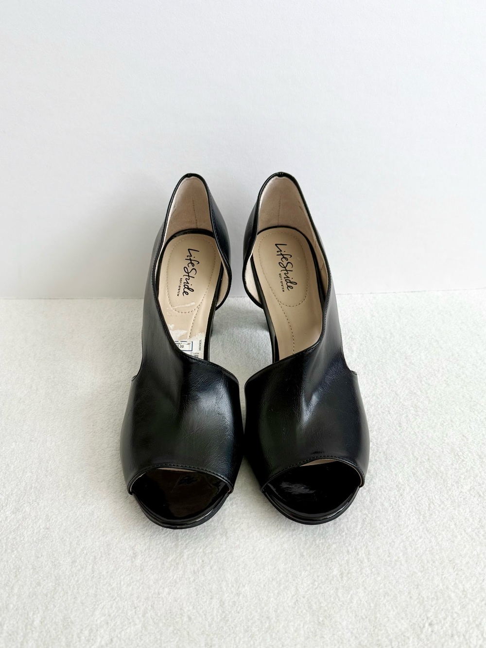 LifeStride Black Peep Toe Block Heel Pumps Women’s 11 Classic Comfort Office - Picture 3 of 9